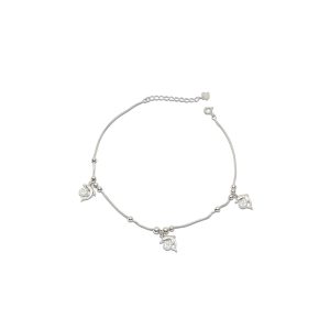 Dainty Silver 3 Dolphins Leg Anklet