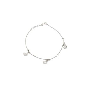 Dainty Silver 3 Peacock Leg Anklet