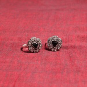 Dark ruby toe ring - 4 pair